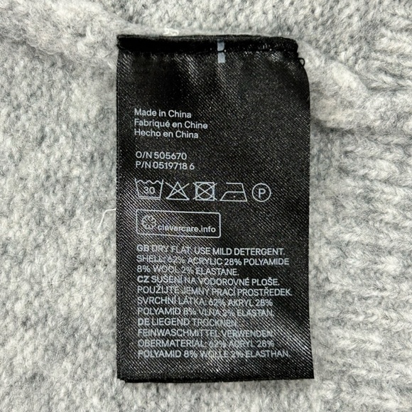 H&M Grey Long Cardigan with long sleeves and ribbed cuffs in Women's Size Small - Picture 5 of 5